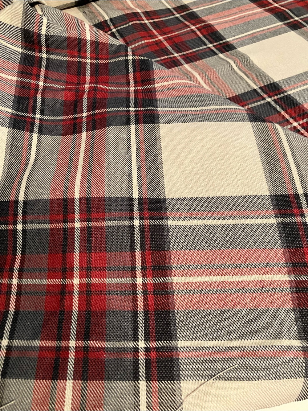 Ralph Lauren Cotton Plaid Fabric, 10 Yards